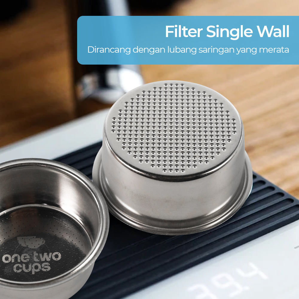 One Two Cups Filter Basket Portafilter Single Wall 51mm - DL-01