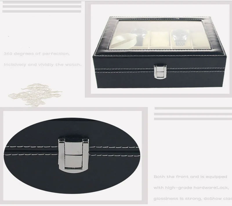 Rhodey Kotak Jam Tangan Luxury Elegant Watch Box PU Leather 10 Slot - Z-0003