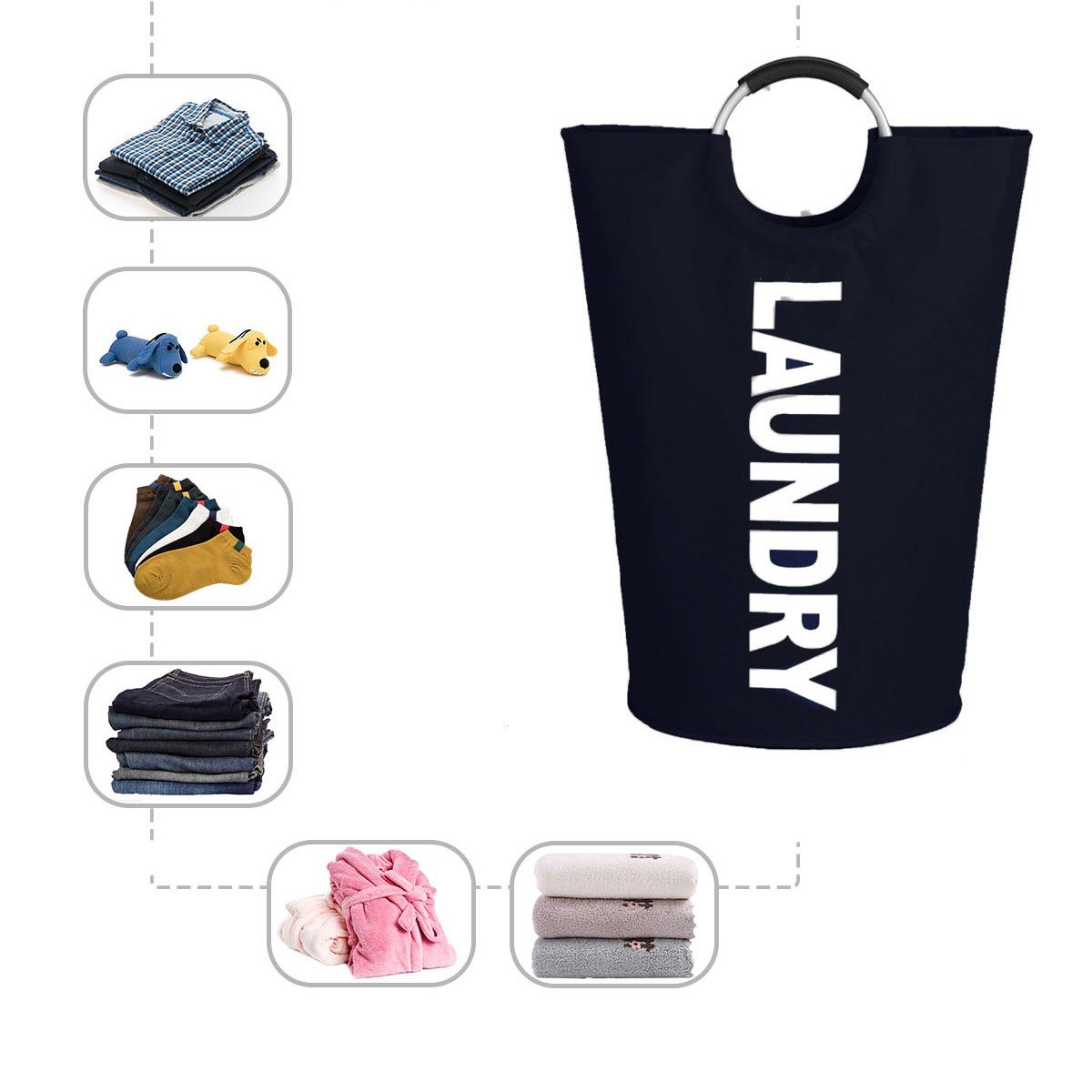 ZEST Keranjang Baju Kotor Laundry Bag Polyester Foldable - WD3-008