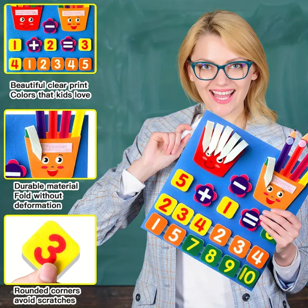 Jual jjovce mainan edukasi anak berhitung learning numbers felt