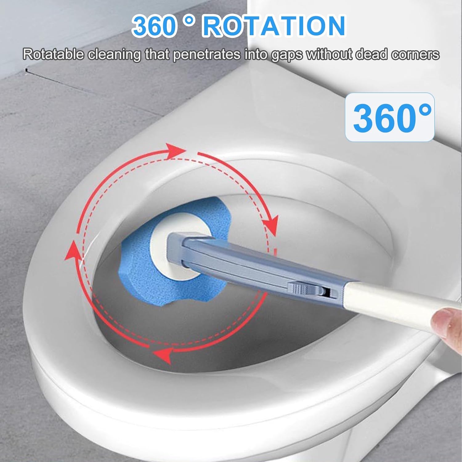 MTS Sikat Toilet Kamar Mandi Wand Kit with Holder Disposable 8 PCS - OME01