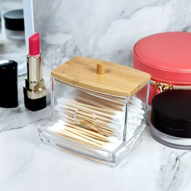 Dozzlor Kotak Cotton Buds Organizer Swab Container Akrilik - ZJ013