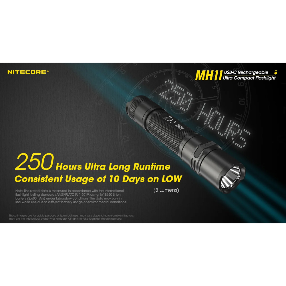 NITECORE Senter LED CREE XP-L2 V6 Tactical Waterproof IP68 1000lm - MH11