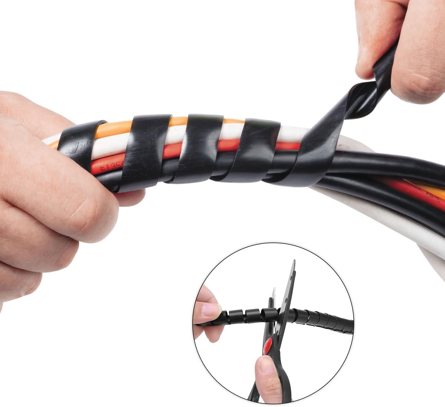 HEGEZHENG Spiral Pembungkus Pelindung Kabel Listrik Cable Organizer - HPS-60