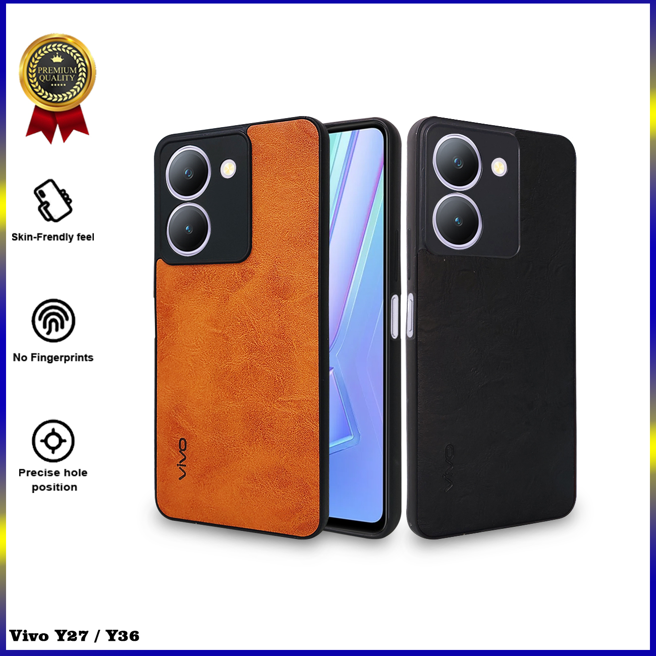 Casing Vivo Y27 5G / Y36 5G Premium Leather Softcase Kulit