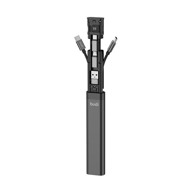 BUDI Cable Stick 9 in 1 Multifunctional USB TF SIM Card Reader Storage - DC516B