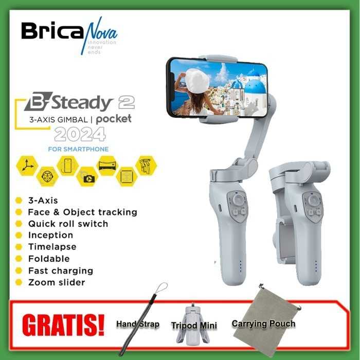 Jual Brica B-Steady Pocket 2024 Gimbal 3-Axis Smartphone
