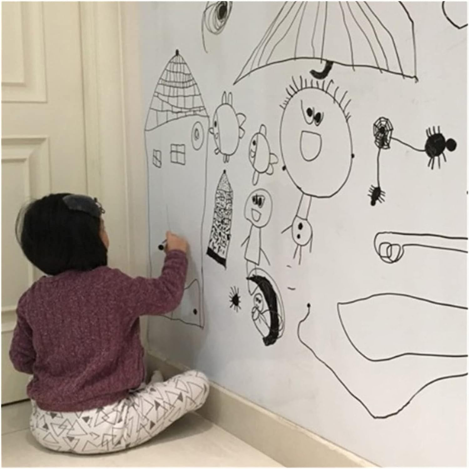 H&F Stiker Dinding Papan Tulis Whiteboard Flexible 200x45cm - HF514