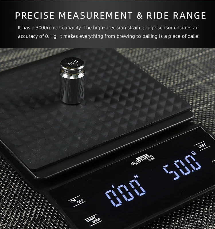 Taffware Digipounds Timbangan Kopi Digital Coffee Scale 3kg 0.1-1g - EK6002