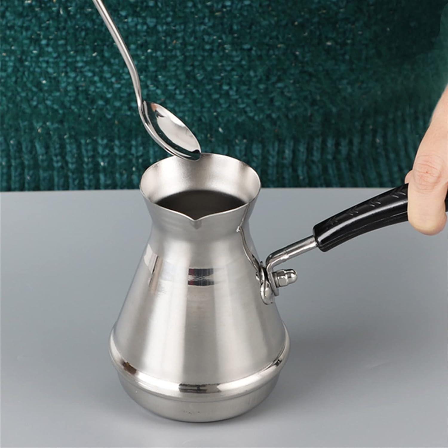 One Two Cups Turkish Coffee Pot Espresso Stainless Steel - DF4010