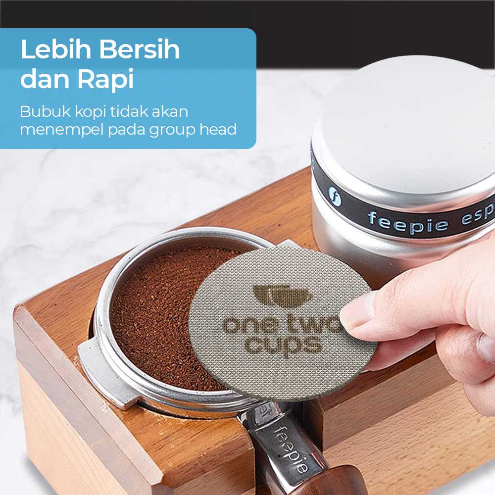 One Two Cups Puck Screen Portafilter Espresso Machine 150 Micron - SUS3 - Gambar 2