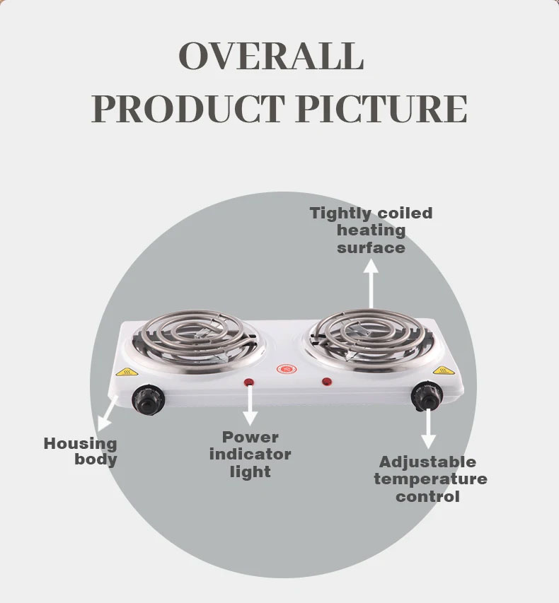 Starlux Kompor Listrik 2 Tungku Portable Coil Hot Plate 2000W - THP-5703