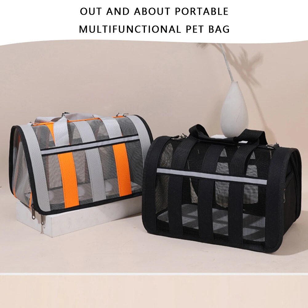 MEISU Tas Kandang Anjing Kucing Breathable Pet Carrier Bag 41x26x26cm - MS50