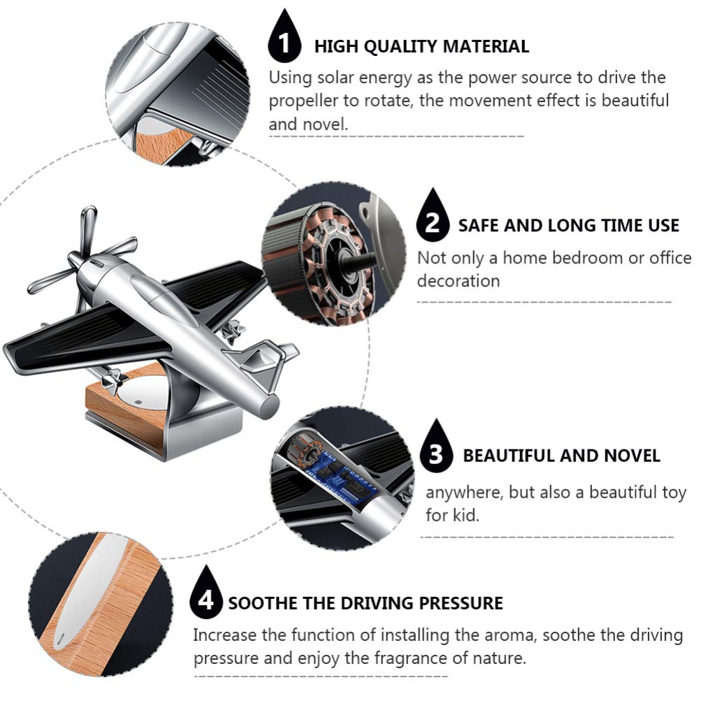 PGY Parfum Pajangan Mobil Dashboard Pesawat Tenaga Surya Car Freshener - P44