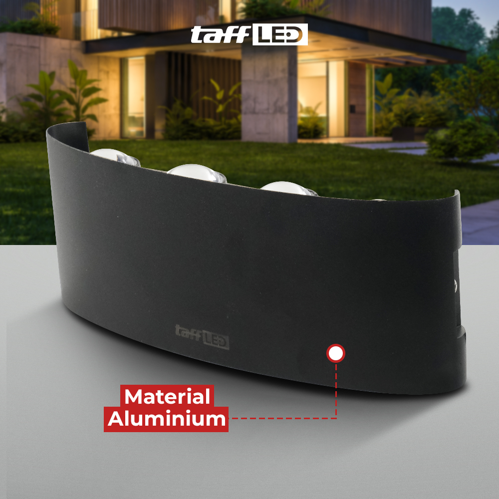 TaffLED Lampu Dinding Hias Outdoor Aluminium 8W 8 LED Warm White - RL-B15