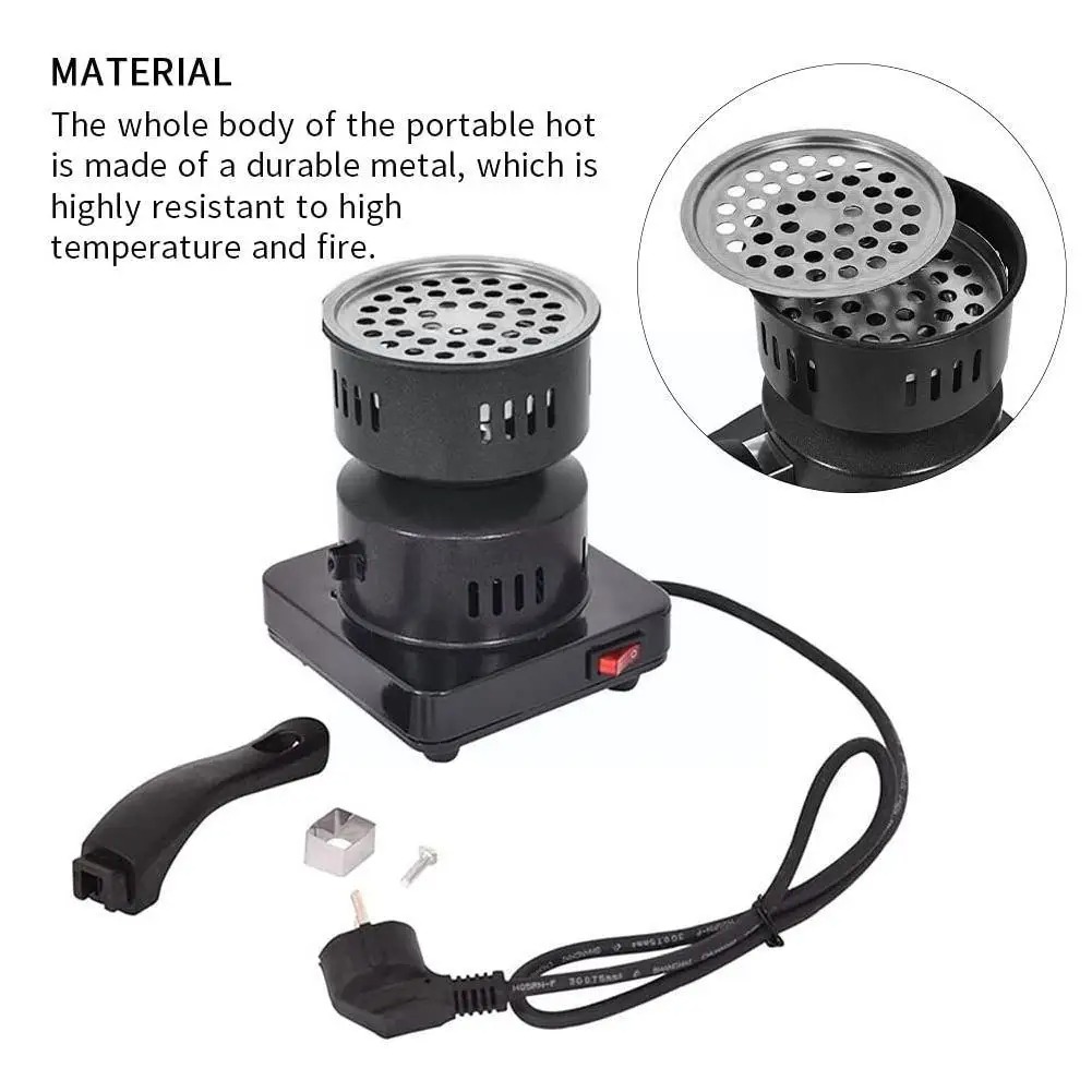 JZ Kompor Listrik Mini Pemanas Arang Hookah BBQ Charcoal Burner 500W - ZD-A016