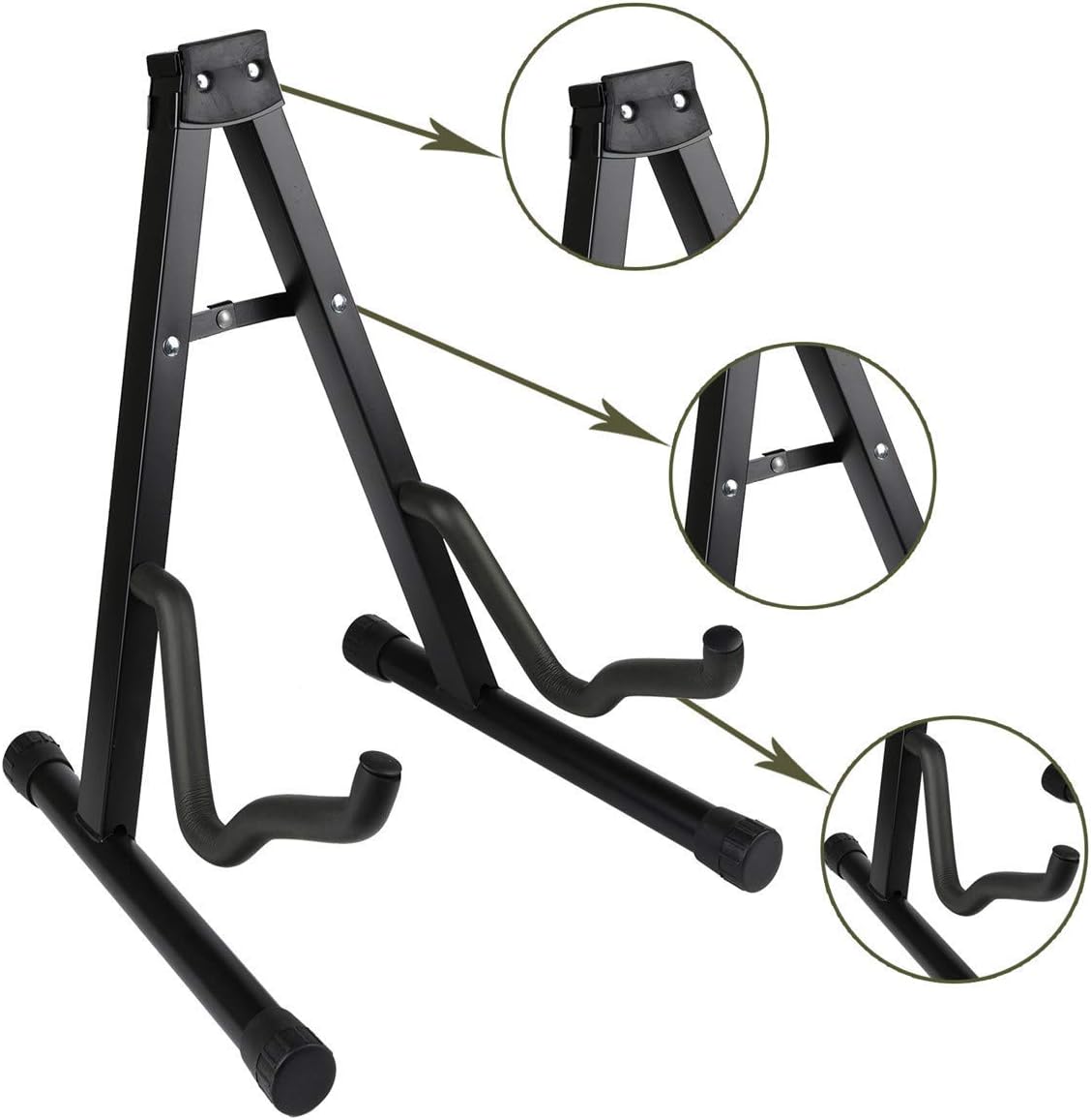 TaffSTUDIO Tripod Stand Gitar Foldable Guitar Soft Arm Aluminium - U9