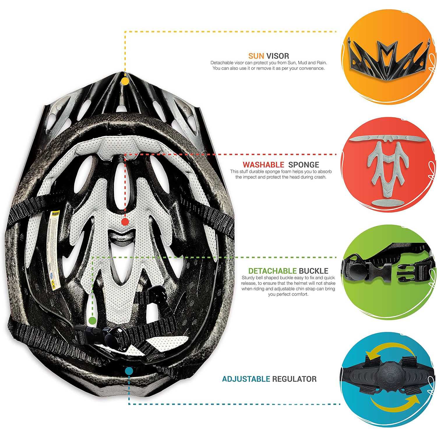 TaffSPORT Helm Sepeda Bicycle Road Bike Helmet EPS PVC 18 Air Vent - X40 - Gambar 5