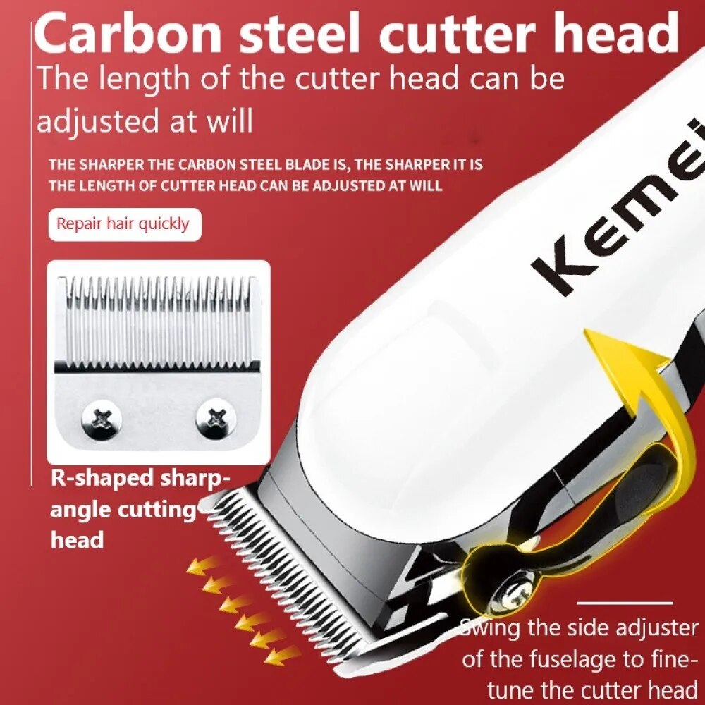 Kemei Cukur Rambut Professional Barber Hair Clipper Trimmer - KM-809A