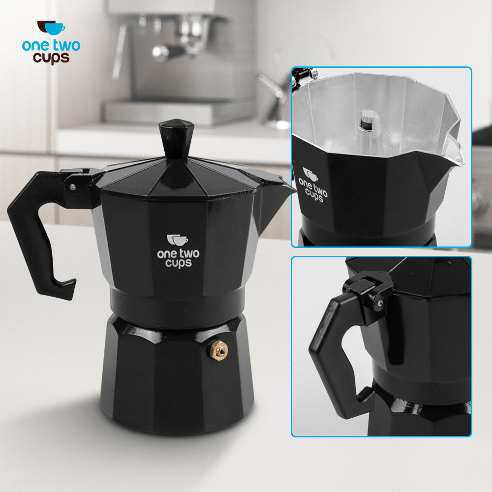 One Two Cups Moka Pot Espresso Coffee Maker Stovetop - MX001