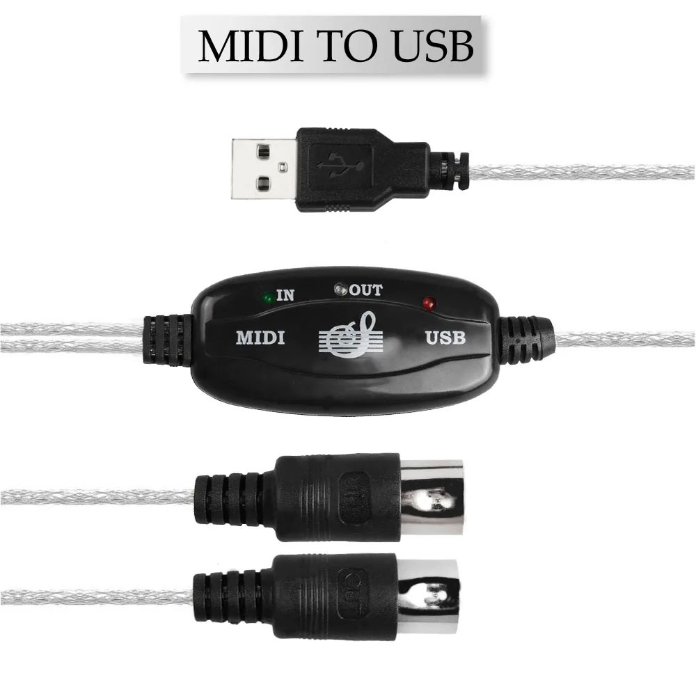 Orphee USB MIDI Cable Converter PC to Music Keyboard Adapter Cable 2M - AY03