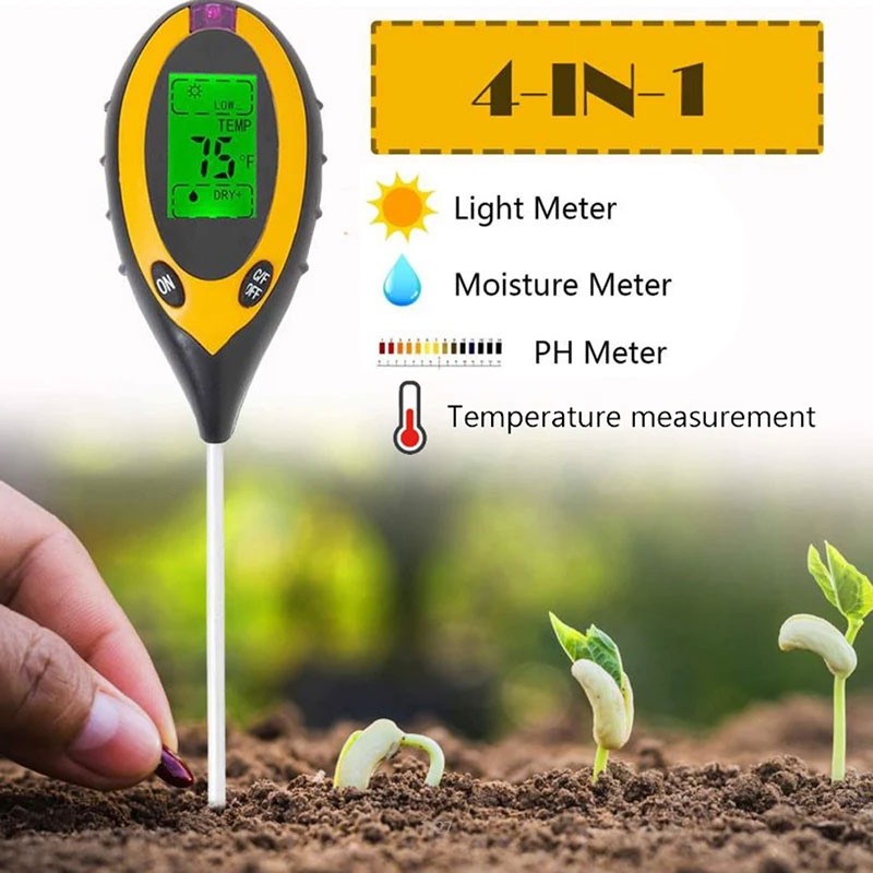 YIERYI Pengukur Temperatur dan Kelembapan Tanah Soil PH - TPH01803