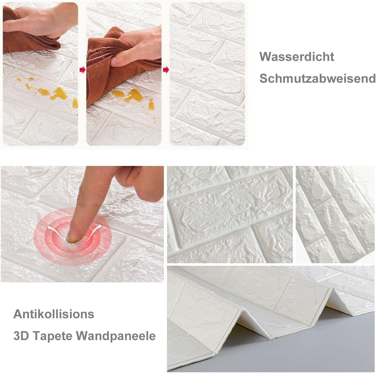 Tonchean Sticker Wallpaper Dinding 3D Embosed Model Bata 77x70cm - TC073