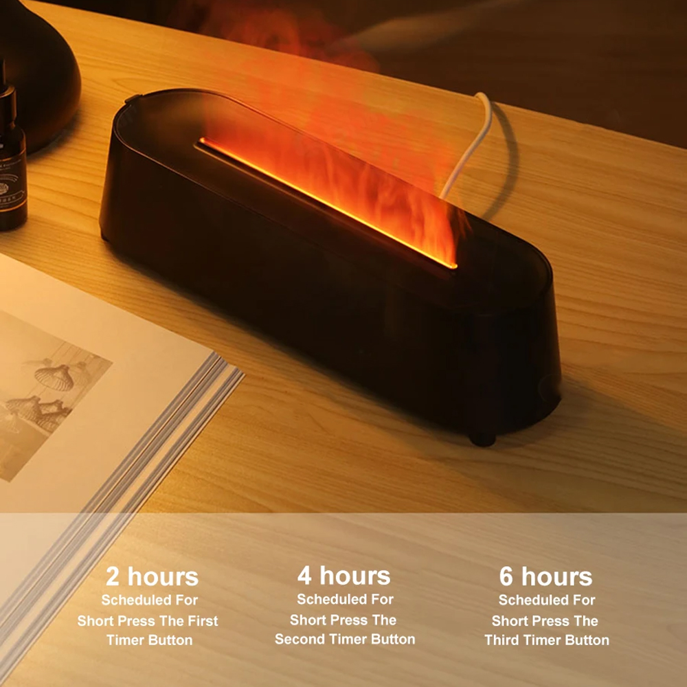 Wonstella Air Humidifier Mini Ultrasonic Diffuser Flame 200ml Remote - A3