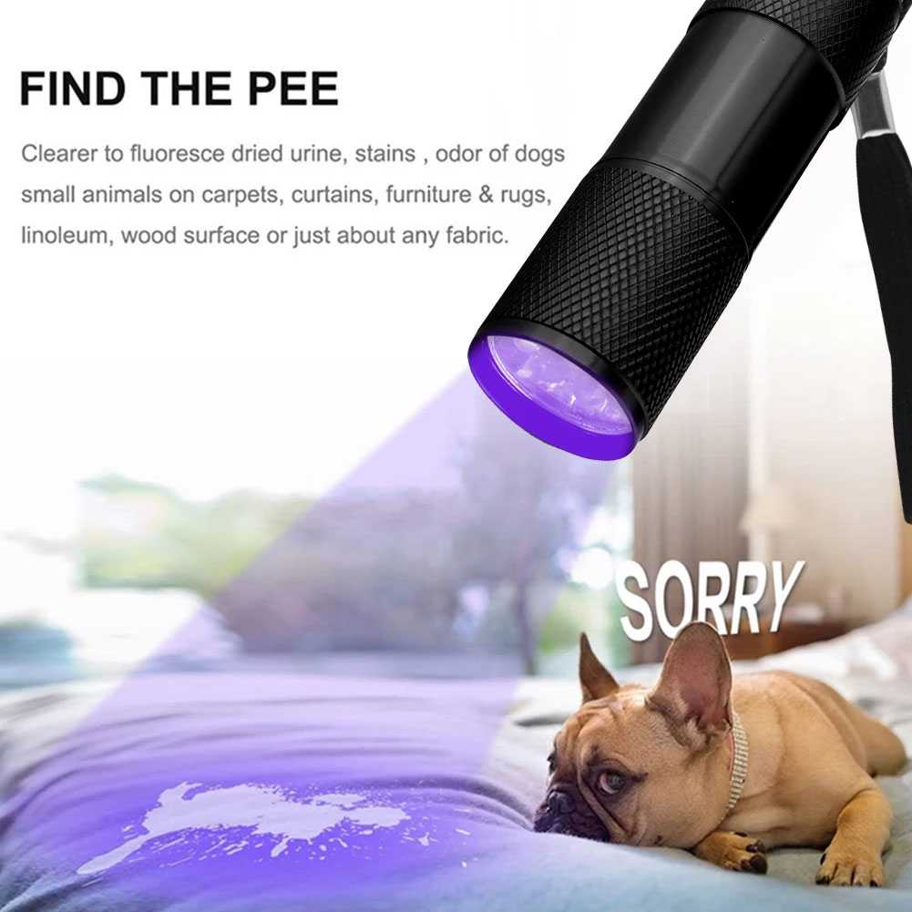 TaffLED Senter UV Ultraviolet Mini Flashlight 400nm 9 LED - UV-395 - Gambar 5