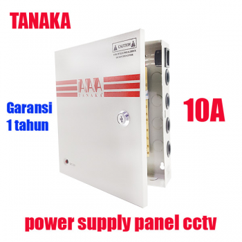 TANAKA 10A POWER SUPPLY PANEL BOX CCTV 9ch 12v DC PSU LED Adaptor - Suplai Daya CCTV