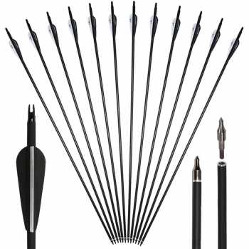 Drow Anak Panah Arrow Fiberglass 7.8mm Spine for Recurve Bow 12 PCS - DW78mm