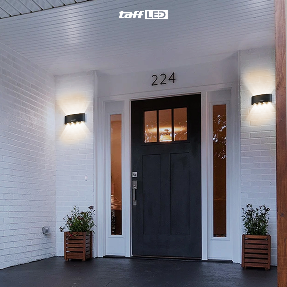 TaffLED Lampu Dinding Hias Outdoor Aluminium 8W 8 LED Warm White - RL-B15