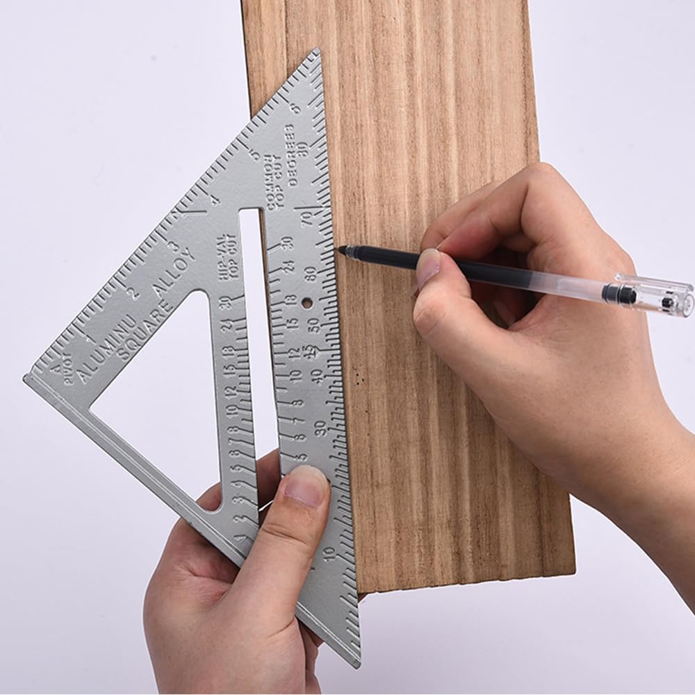 Taffware Penggaris Siku Mistar Triangle Ruler Aluminium Alloy - VK18