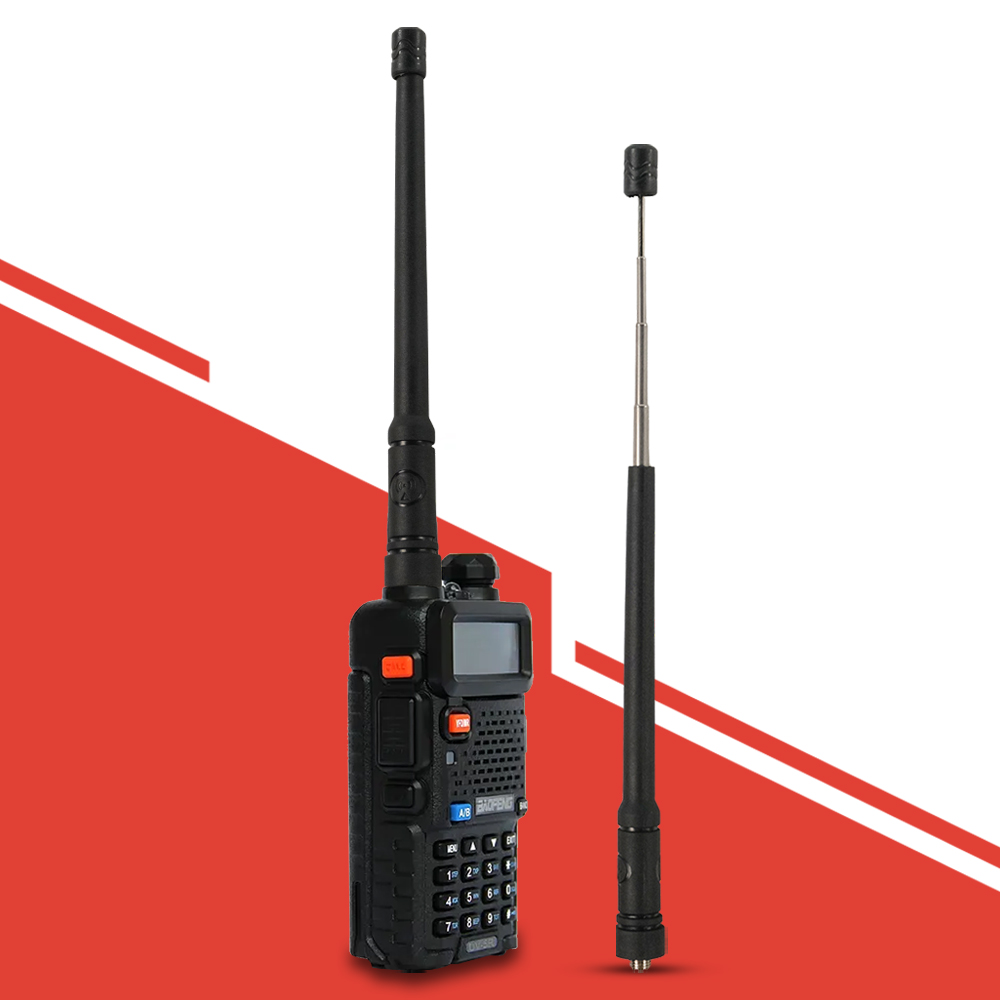 Taffware Antena Walkie Talkie SMA-F UHF/VHF 400-470MHz for UV-5R UV-82
