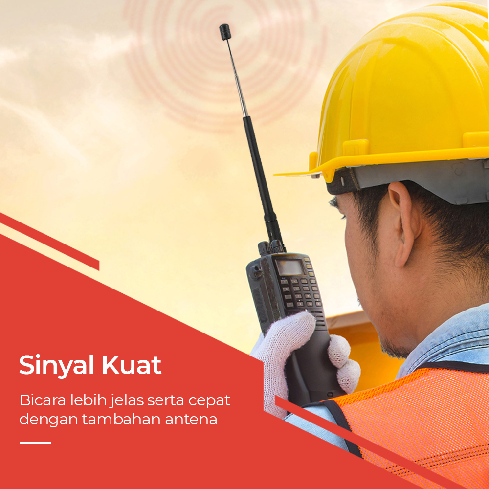 Taffware Antena Walkie Talkie SMA-F UHF/VHF 400-470MHz for UV-5R UV-82
