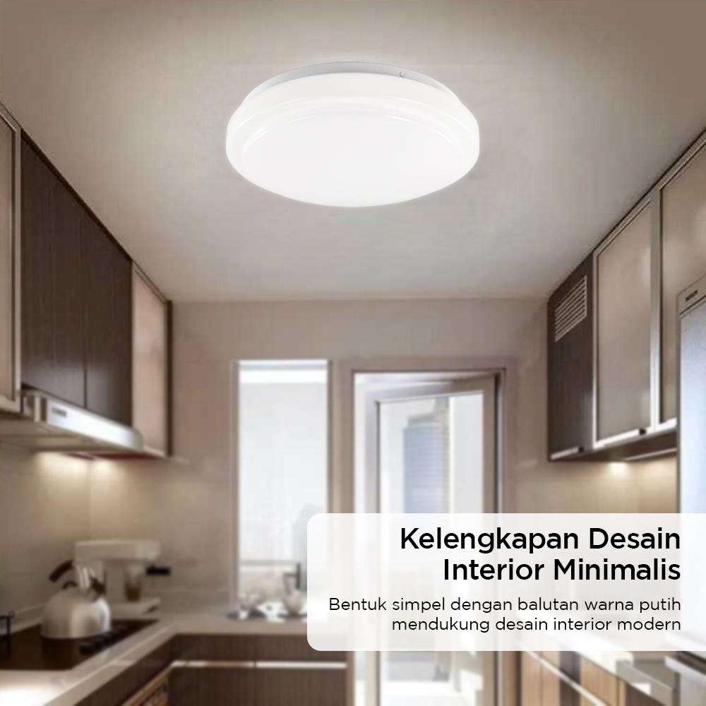 Dreamburgh Lampu Plafon LED Cool White Minimalis Modern 24W 26cm - MX-LEDQD