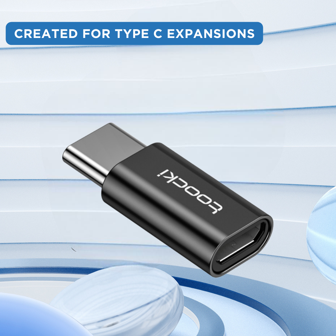 Toocki OTG USB Micro to Type C 2.0 Adapter Converter Safe Transmission - TZJTMC-XY01