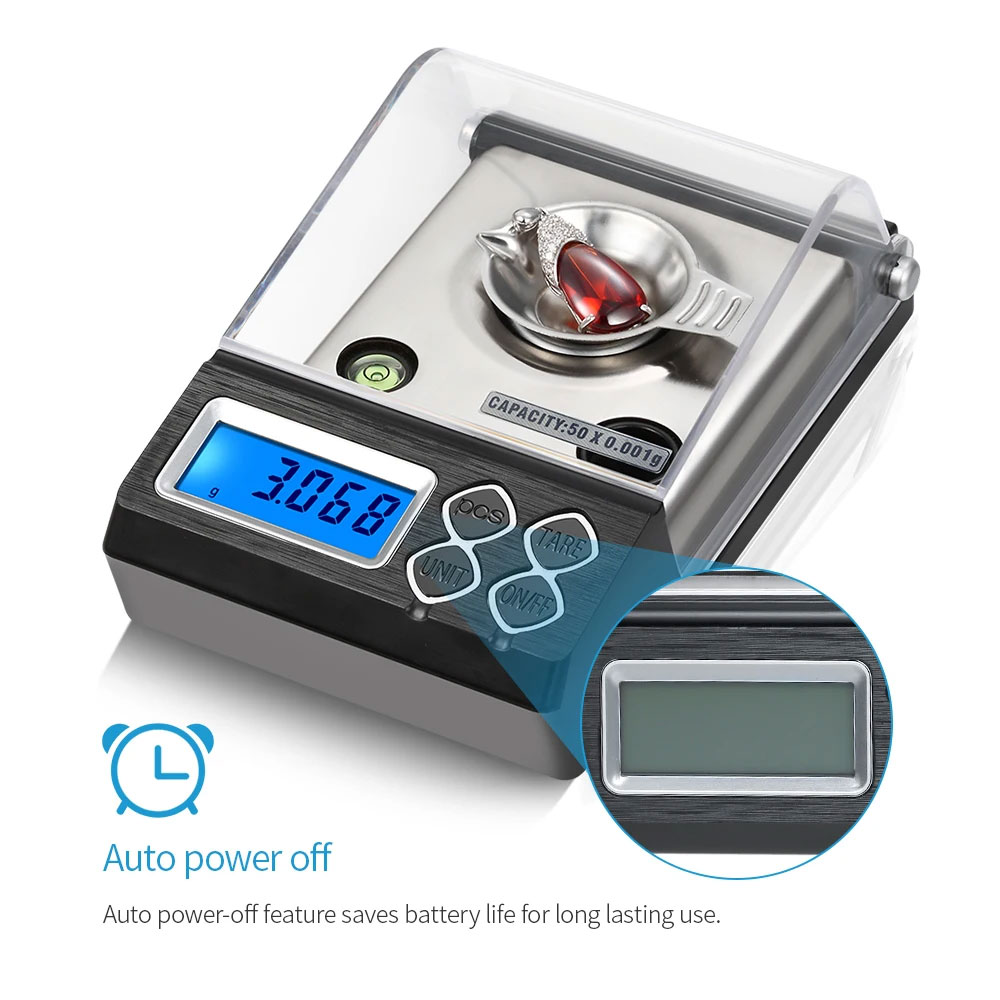 Kinopi Timbangan Emas Mini Digital Multifungsi 50g 0.001g - CT-33
