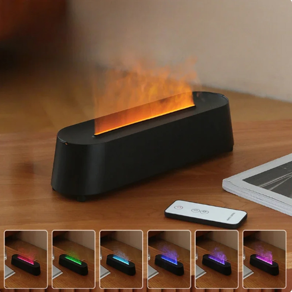 Wonstella Air Humidifier Mini Ultrasonic Diffuser Flame 200ml Remote - A3