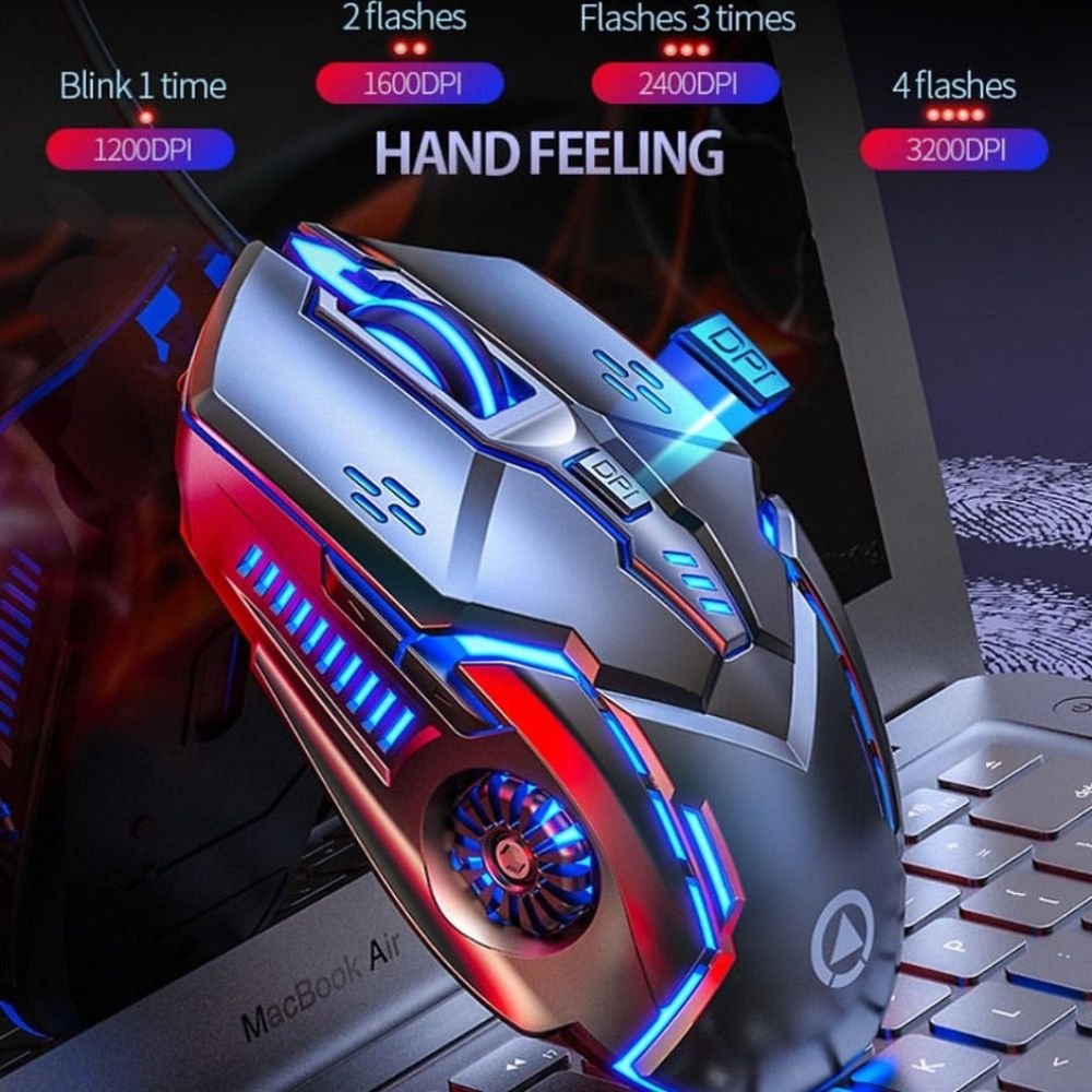 YINDIAO Mouse Gaming LED RGB Wired 6 Key 3600 DPI - G5