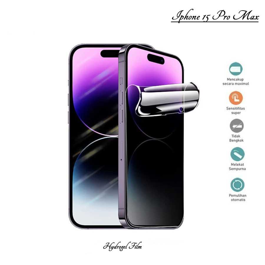 Jual Screen Protector Hydrogel For iPhone 15 Pro Max Hidrogel