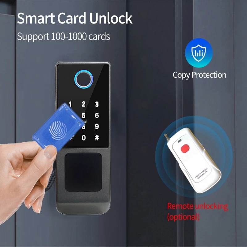 TaffHOME Smart Door Lock Fingerprint Password Card Waterproof IP66 - G23