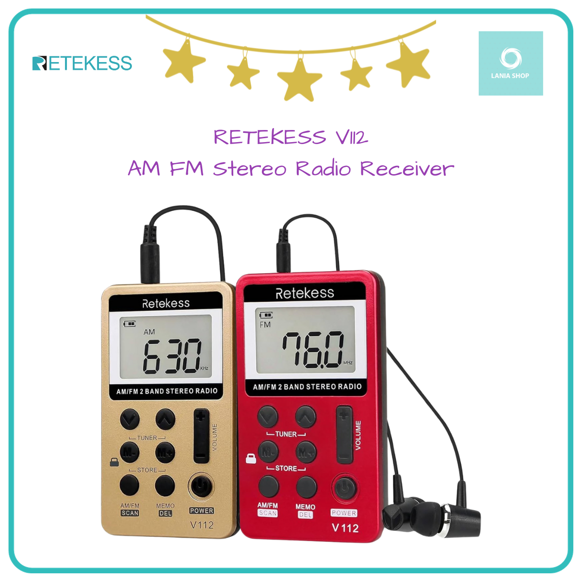 Jual RETEKESS V112 - AM FM Stereo Radio Receiver - Radio FM