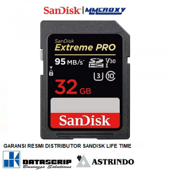 Jual SanDisk Extreme Pro SDHC 32GB UHS-I Card Garansi Resmi
