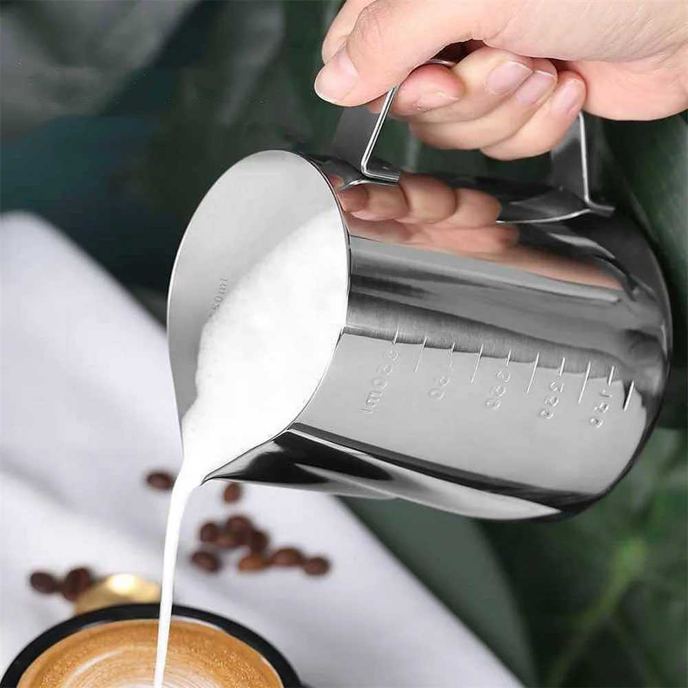 One Two Cups Milk Jug Pitcher Susu Latte Art Espresso Stainless Steel - ZM078 - Gambar 4