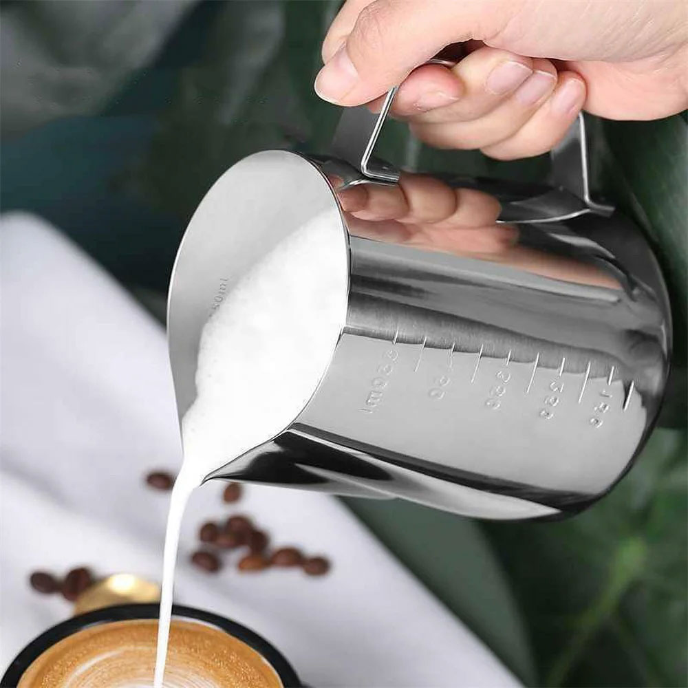 One Two Cups Gelas Milk Jug Kopi Espresso Latte Art Stainless - ZM078