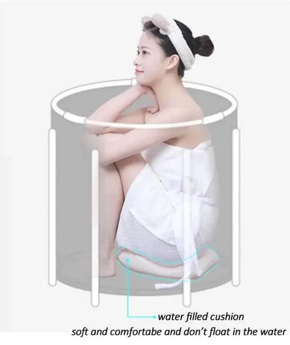 Xueqin SPA Bathtub Lipat Portable Adult Folding Bath 65x70 cm - 18401