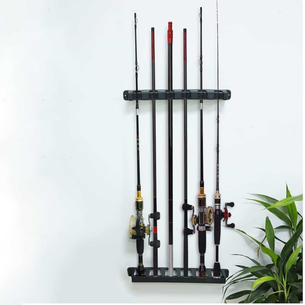 TaffSPORT Rak Holder Joran Pancing Wall Mount Fishing Rod 6 Slot - R5 - Gambar 6