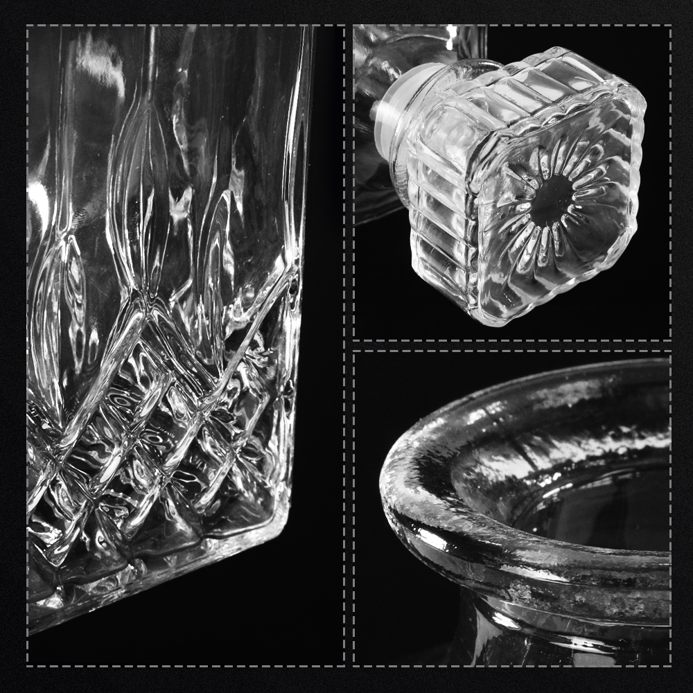 OEIEN Whisky Decanter Glass Bottle Liquor Scotch Luxury 950ml - EJ50HF