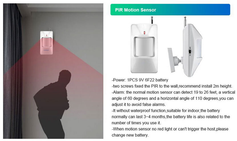 KERUI Sensor Alarm Rumah Anti Maling Wireless Home Security 120dB - S1